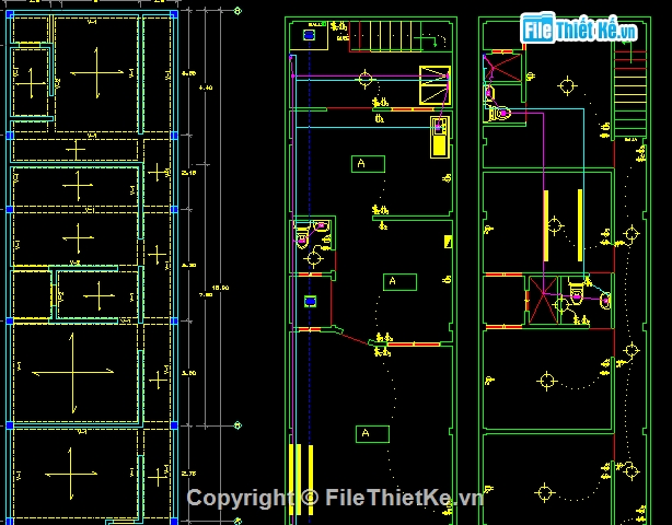 kiến trúc  nhà 2 tầng,nhà 2 cấp,cad nhà 2 cấp